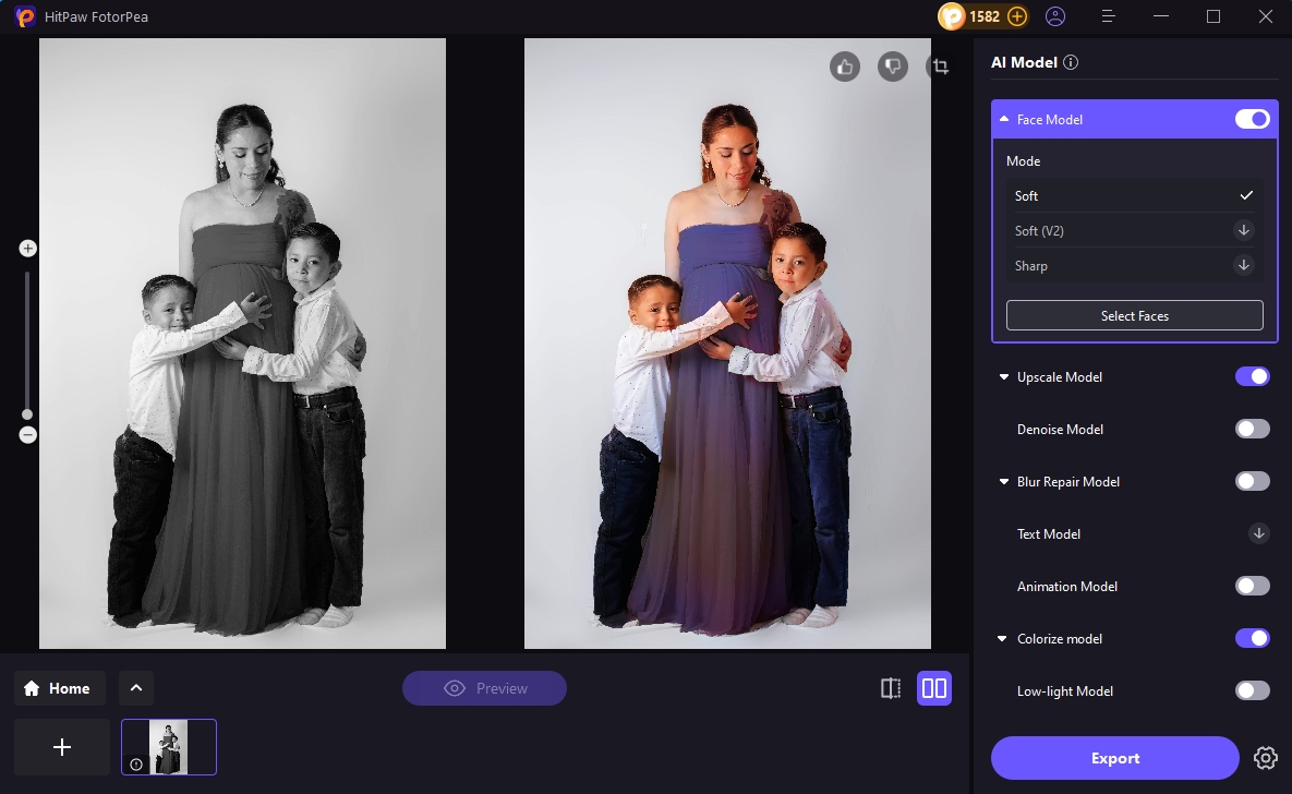 Colorize Black-and-White Photos for Mother