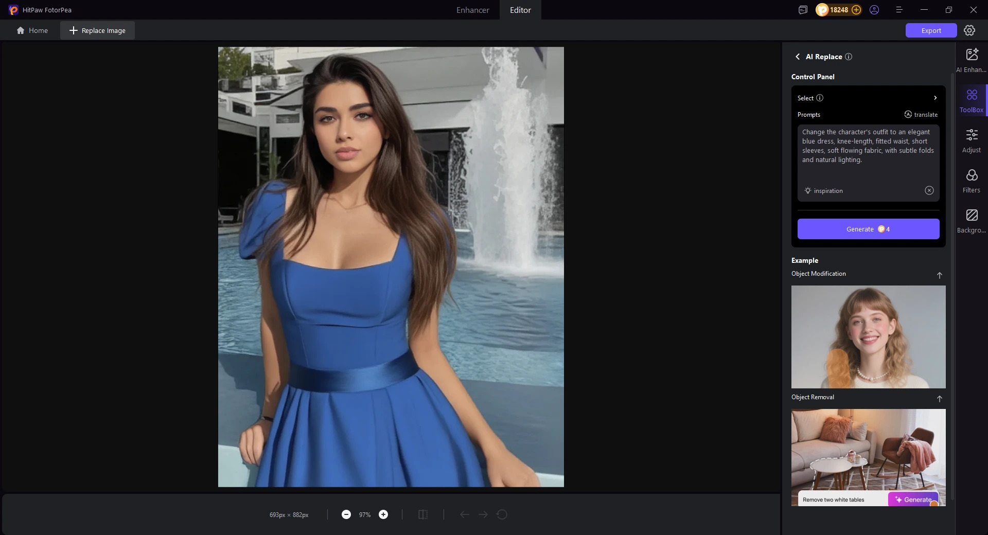 clothes changes image from hitpaw