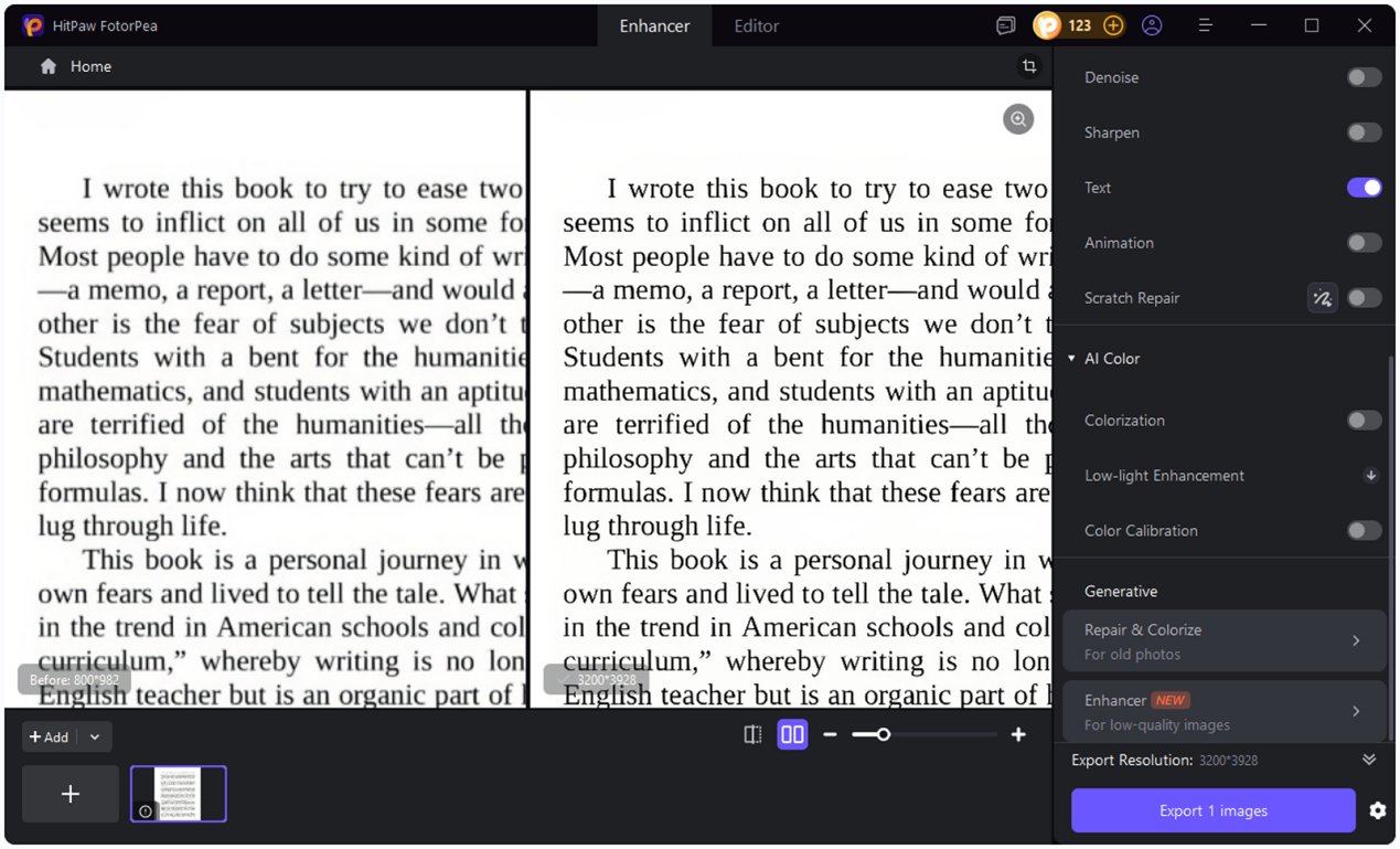 enhance text