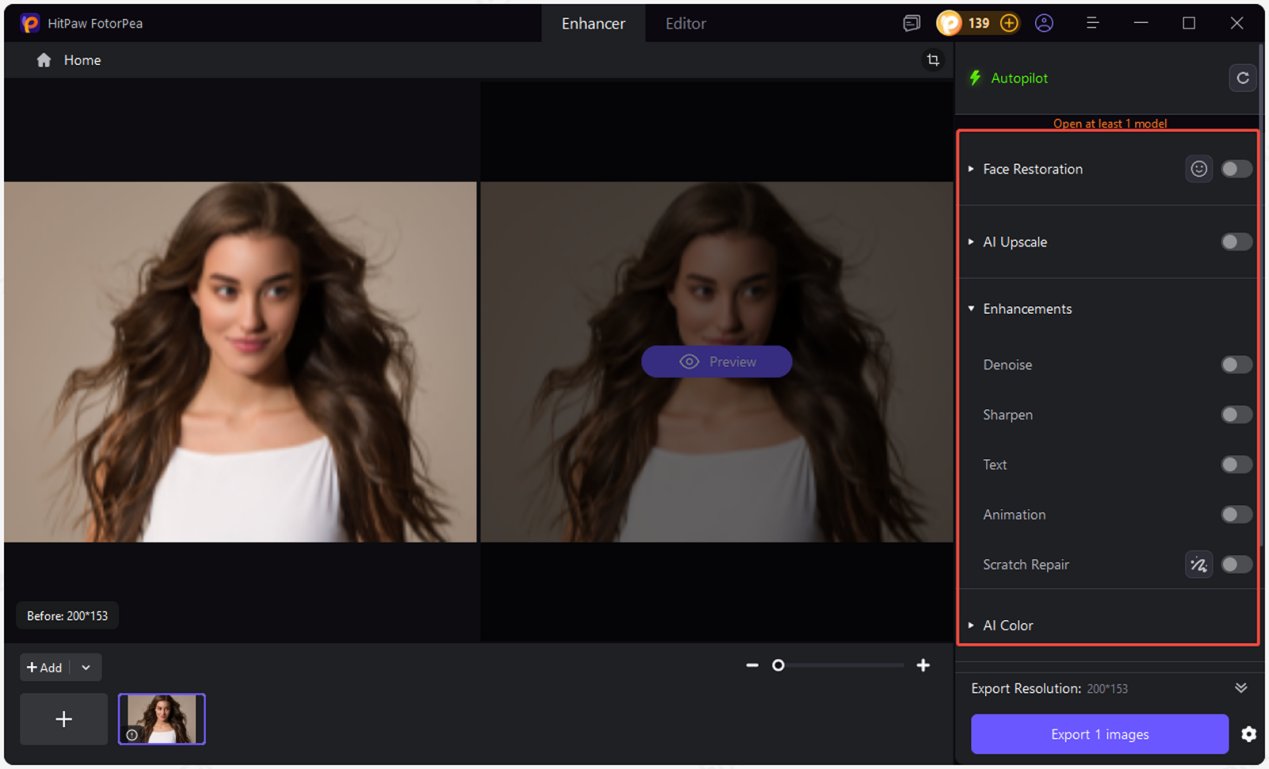 select ai model to enhance