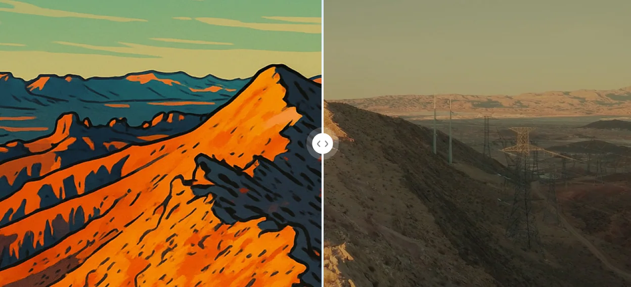 ai anime mountain range photo