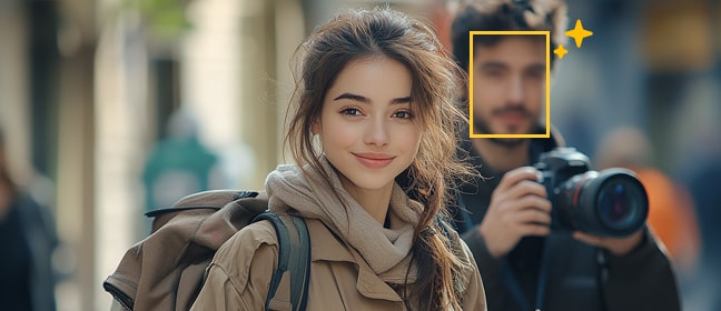 banner de desfoque de rosto por IA