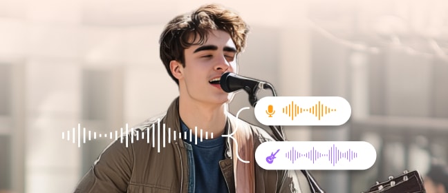 banner de remoção de vocais por IA