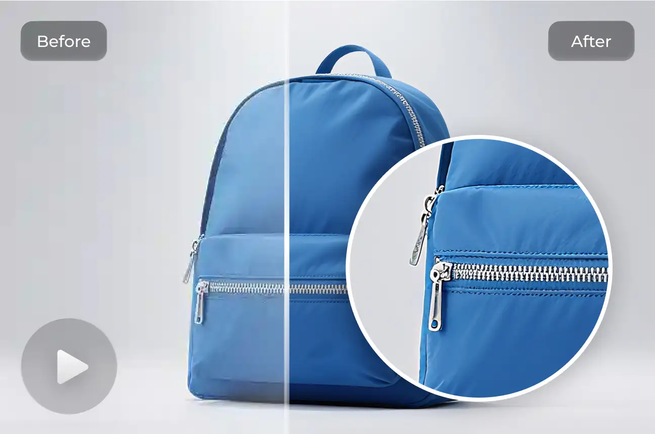 blue backbag enhancing