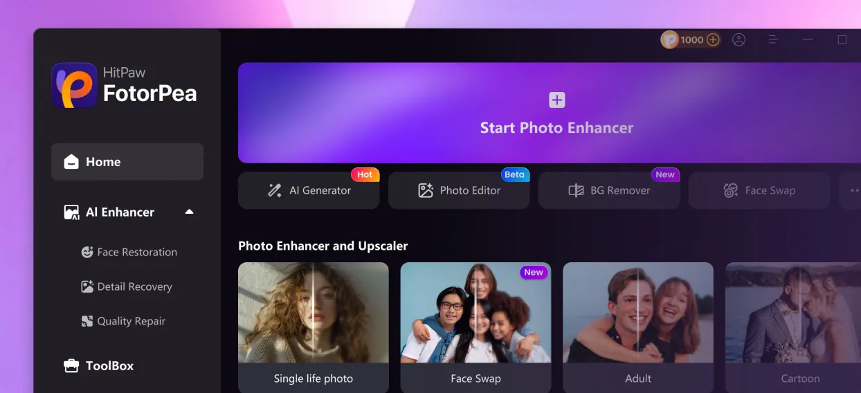 more ai tools of hitpaw fotorpea