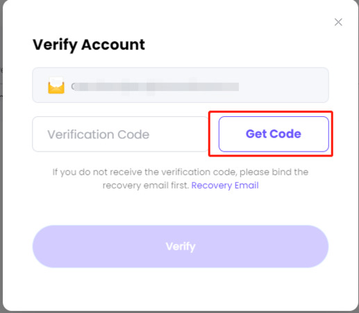 Verify your account