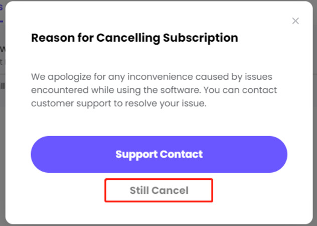 click Still Cancel