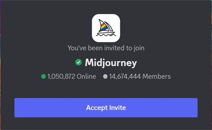 aceite o convite do discord