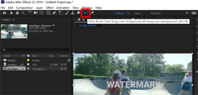 After Effects Hintergrund entfernen