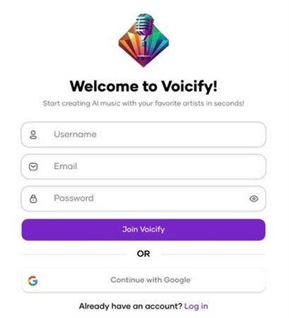 sign up voicify