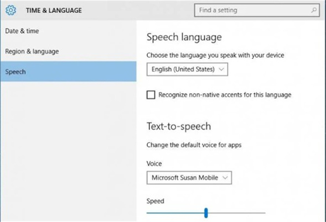 speech to text using cortana