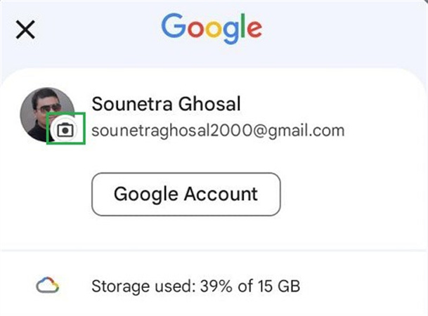 changer photo de profil Gmail