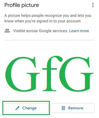 photo de profil pour Gmail