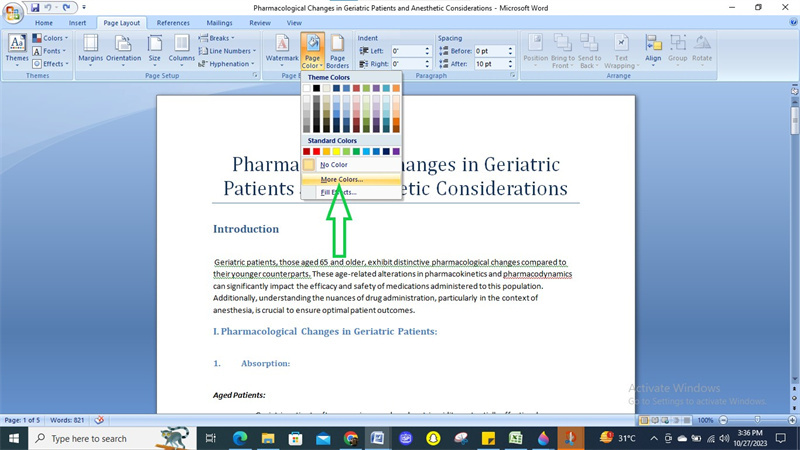 워드에서 배경을 추가하는 방법