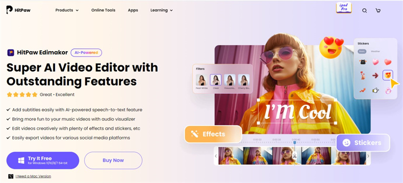 HitPaw Edimakor AI video editor