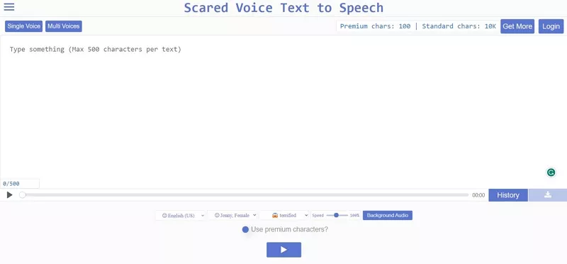 texttovoice voix qui fait peur
