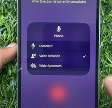 Elegir la opción de Aislamiento de voz
