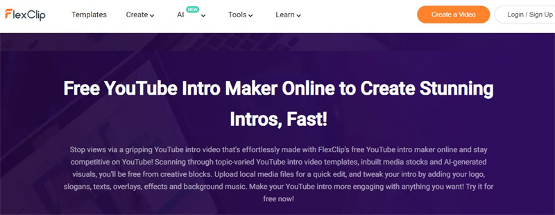 Top 5 Free Online  Intro Makers