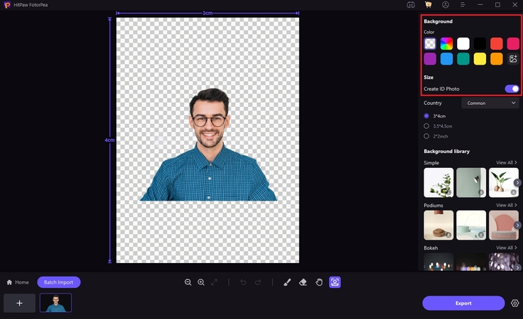 create id photo resume summary