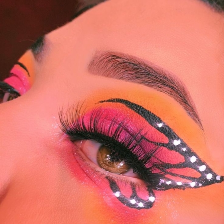 easy butterfly eye makeup dual-tone split
