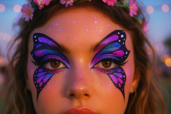 trending butterfly winged makeup