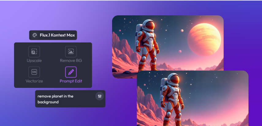 main interface of the flux kontext