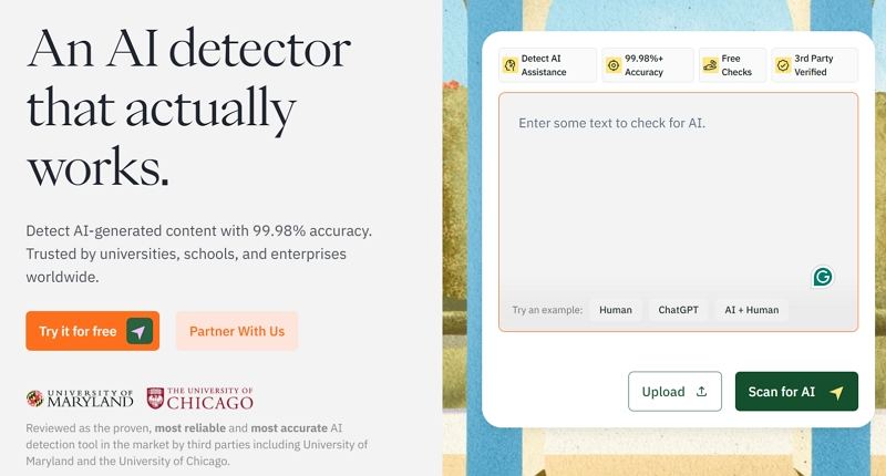 كشف محتوى الذكاء الاصطناعي بواسطة pangram