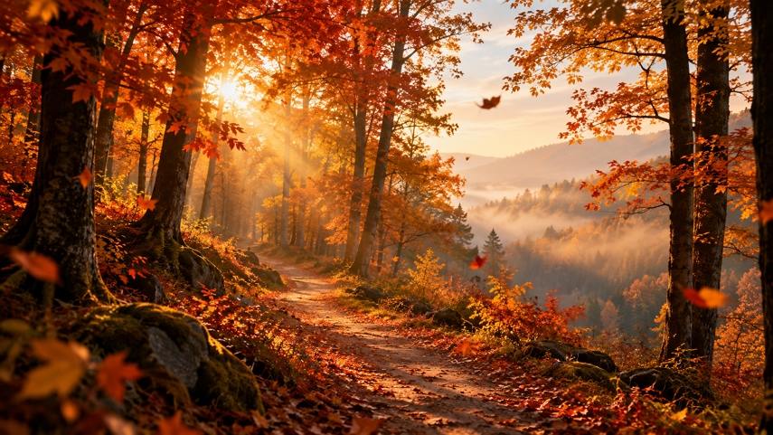 AI autumn video generated with Gemini