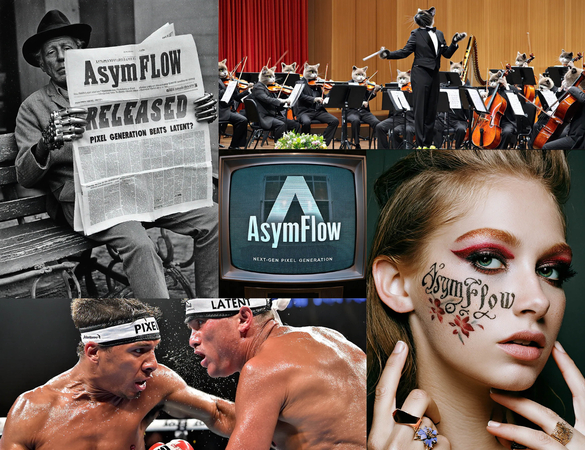 AI-generated photos by AsymFlow model