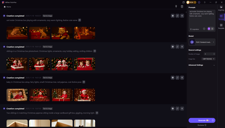 cardboard box photoshoot christmas