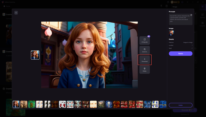 cartoon image to realistic ai