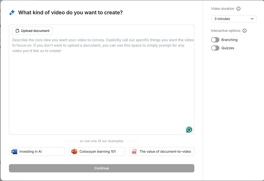 콜로시안 AI 비디오 생성기