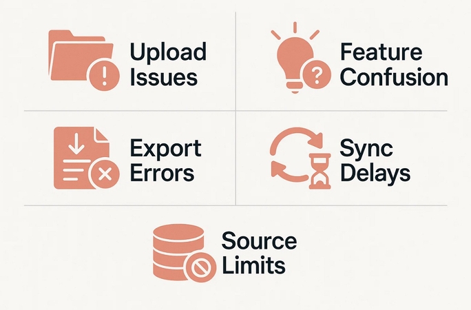 노트북LM 사용 시 일반적인 어려움