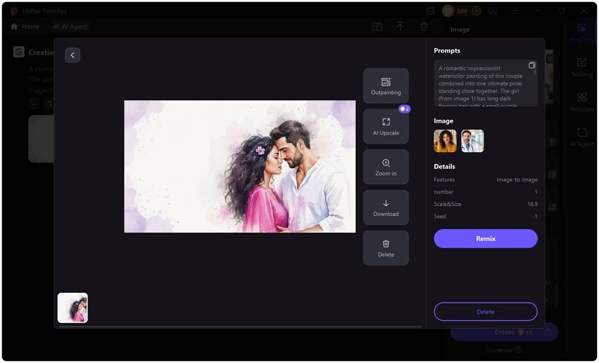 create Instagram couple sketch photo with gpt promt