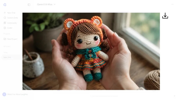 download the finished image from qwen studio