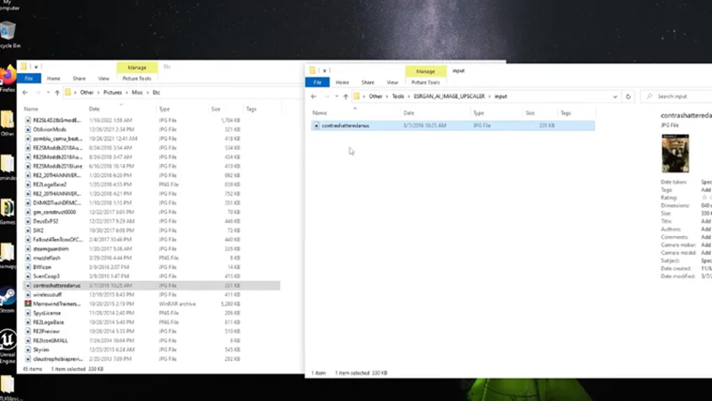 add low resolution image to esrgan input folder