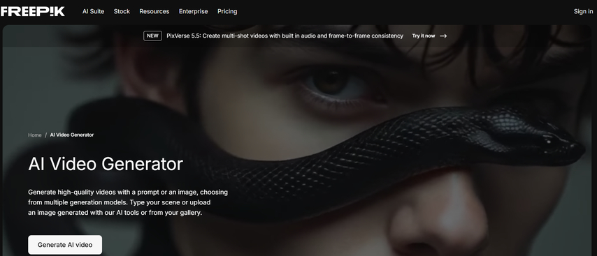 Freepik AI video generator overview