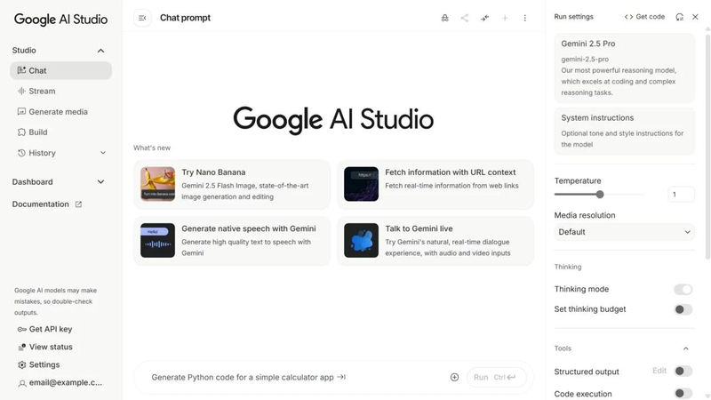 Gemini Omni 1.1 Flash in Google AI Studio for AI development and testing