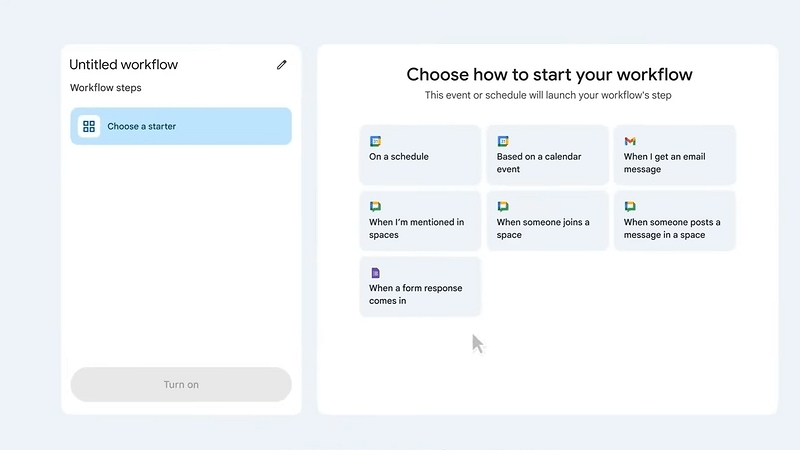 create new flow in google workspace