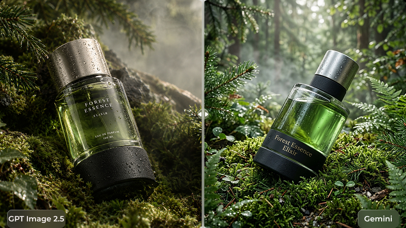 GPT Image 2.5 vs Gemini AI-generated product image comparison