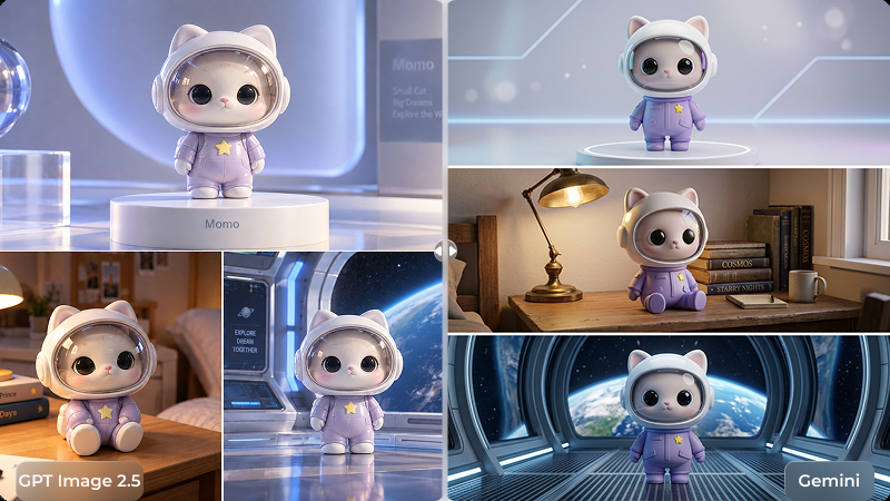 GPT Image 2.5 vs Gemini AI character consistency comparison