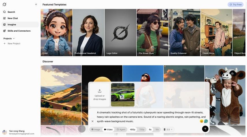 grok imagine video 1.5 create video