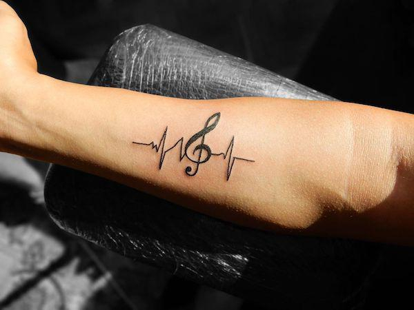 heartbeat lifeline tattoo with name