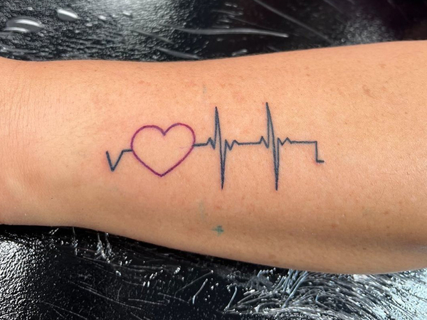 heartbeat tattoos with names