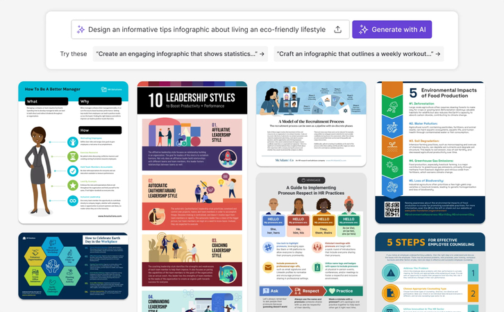 ai content creation tool for infographics