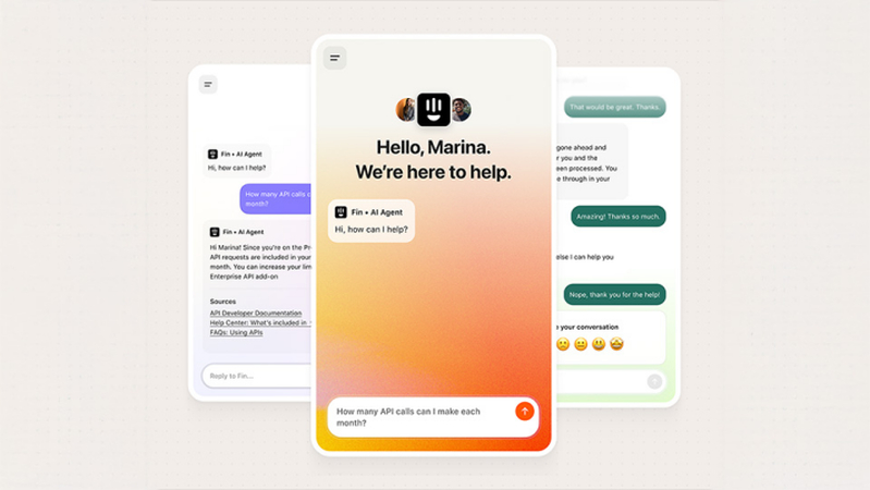 intercom fin ai answering customer questions in chat