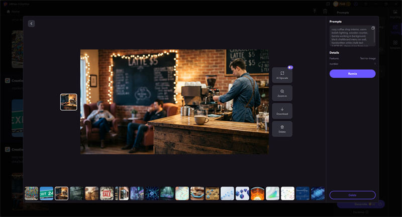 interior coffee shop menus