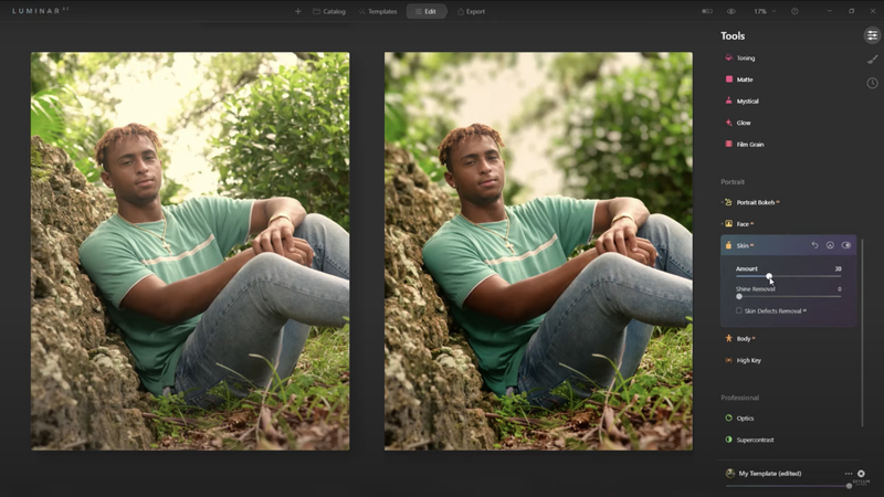 luminar ai photo enhancement tool