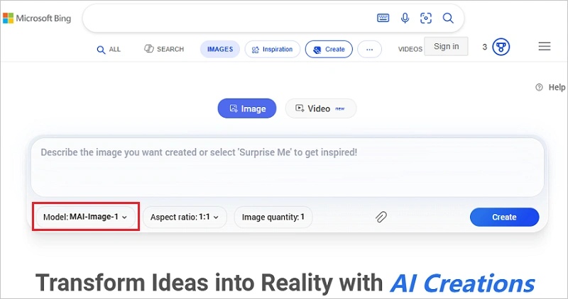 mai-image-1 in bing image creator