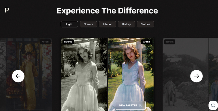 palette fm app color palette filters and text prompting